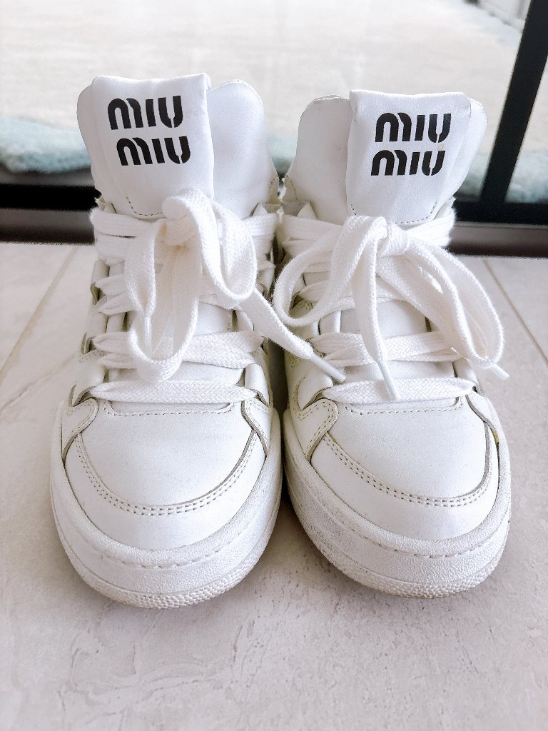 95% New Miumiu Sneakers, Ladies Size 7